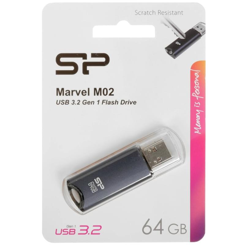 USB Флешкасы 64Gb Silicon Power Marvel M02 USB 3.2 Gen 1 Blue (SP064GBUF3M02V1B) - фото #0, Technodom.kz USB Флешкасы 64Gb Silicon Power Marvel M02 USB 3.2 Gen 1 Blue (SP064GBUF3M02V1B) - фото #0, Technodom.kz
