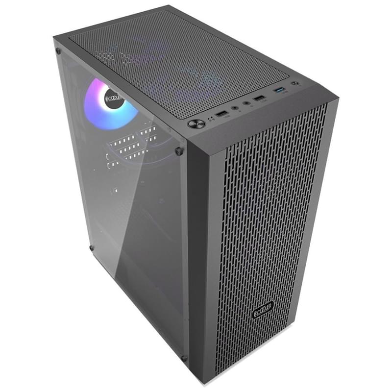 Кейс PCCooler MA100 MESH MidTower, window, Black ATX 3x120mm FAN [MA100 MESH BK] - фото #3, Technodom.kz