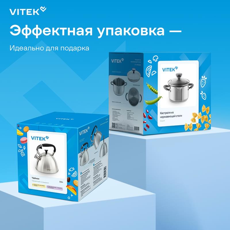 Чайник металлический Vitek VT-WK1400 3л - фото #2, Technodom.kz Чайник металлический Vitek VT-WK1400 3л - фото #2, Technodom.kz
