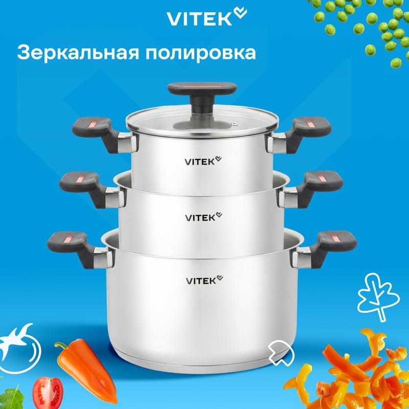 Кастрюльдер жиынтығы Vitek Вайб VT-SS1266 6 зат - фото #2, Technodom.kz Кастрюльдер жиынтығы Vitek Вайб VT-SS1266 6 зат - фото #2, Technodom.kz