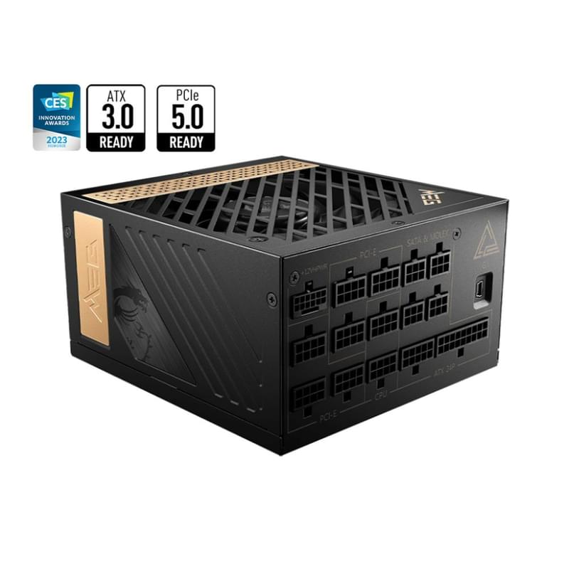 Блок питания 1300W MSI MEG Ai1300P PCIE5 ATX 3.0 80+Platinum [MEG Ai1300P PCIE5] - фото #1, Technodom.kz