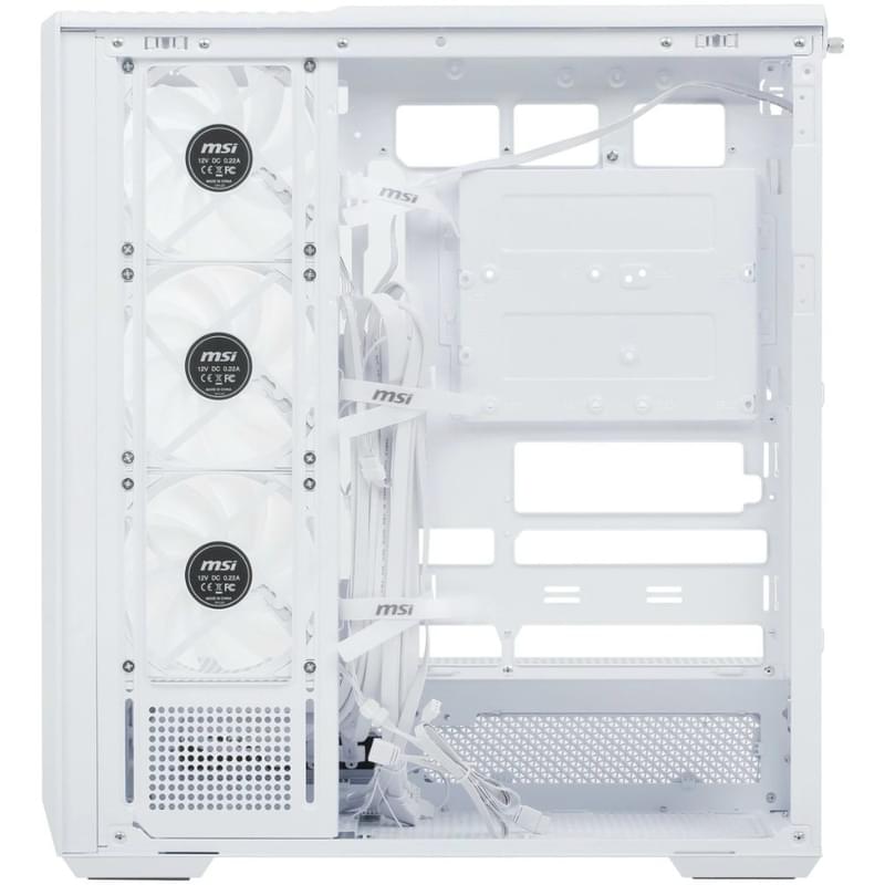Кейс MSI PANO 130R PZ MidTower, window, White ATX 4x120mm FAN [MAG PANO 130R PZ WHITE] - фото #2, Technodom.kz