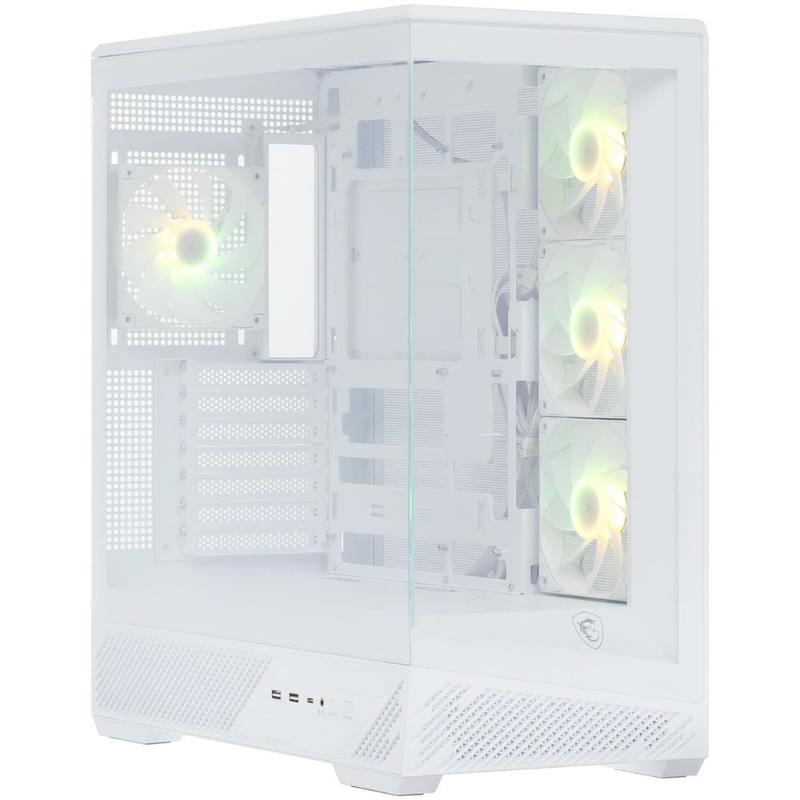 Кейс MSI PANO 130R PZ MidTower, window, White ATX 4x120mm FAN [MAG PANO 130R PZ WHITE] - фото #3, Technodom.kz