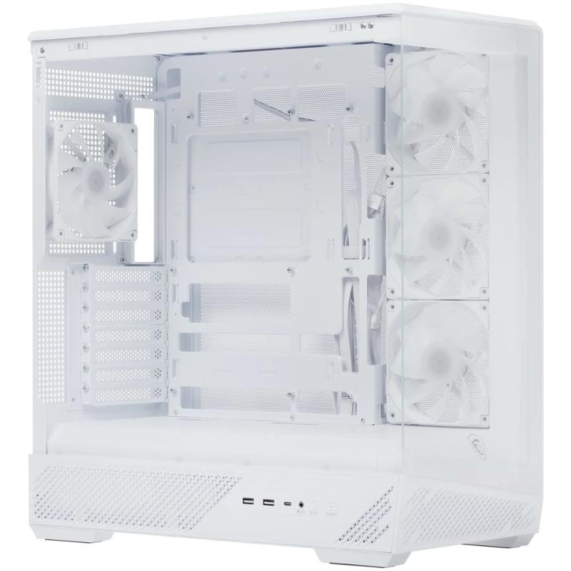 Кейс MSI PANO 130R PZ MidTower, window, White ATX 4x120mm FAN [MAG PANO 130R PZ WHITE] - фото #4, Technodom.kz