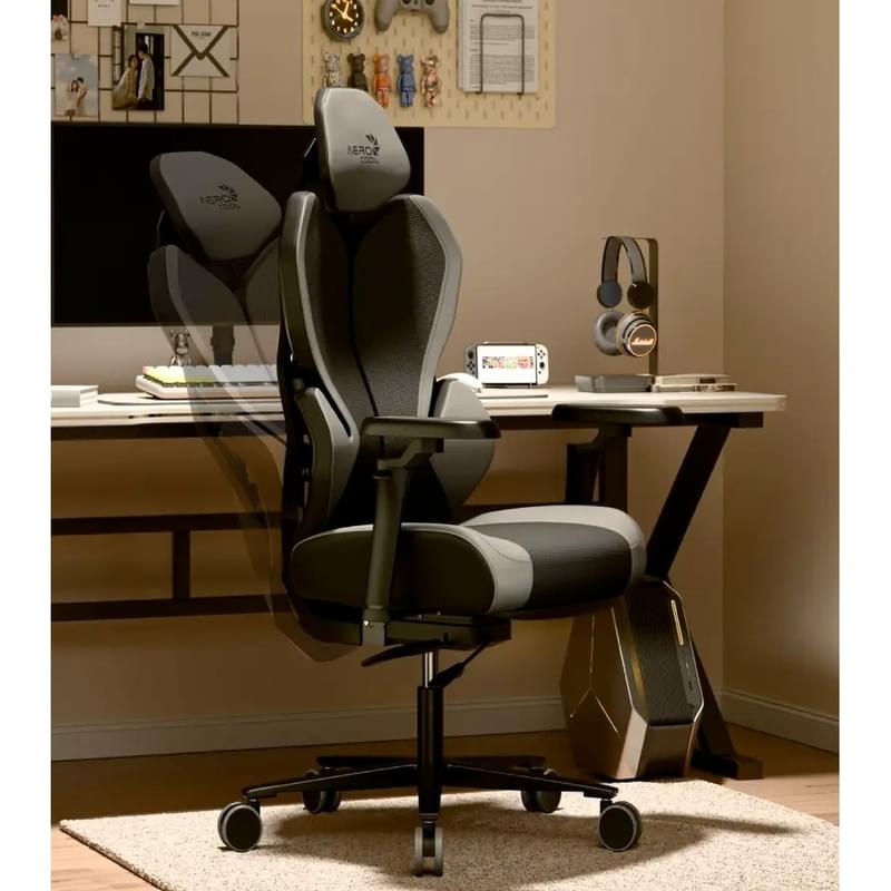 Игровое компьютерное кресло Aerocool WING-Loft Air Dark Grey (TEGC-309700Z.Z1) - фото #7, Technodom.kz