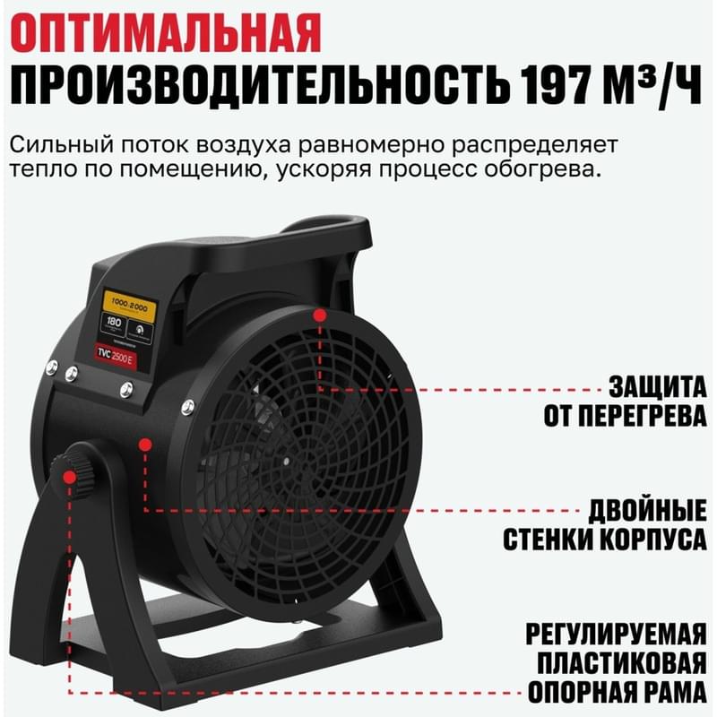 Тепловентилятор ALTECO TVC-2500Е - фото #3, Technodom.kz