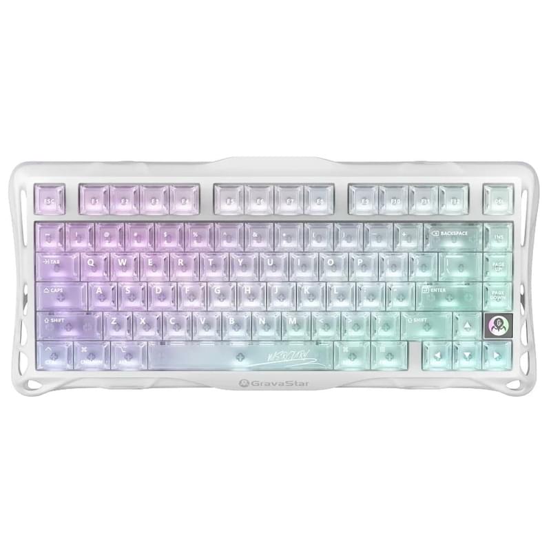 Сымсыз ойын клавиатура GravaStar Mercury K1 Lite Crystal Aurora (GS K1 LITE_XTAL_AUROA) - фото #0, Technodom.kz