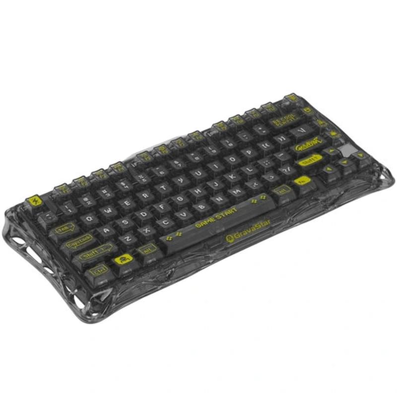 Сымсыз ойын клавиатура GravaStar Mercury K1 Lite Transparent Black (GS K1 LITE_XTAL_BLK) - фото #1, Technodom.kz