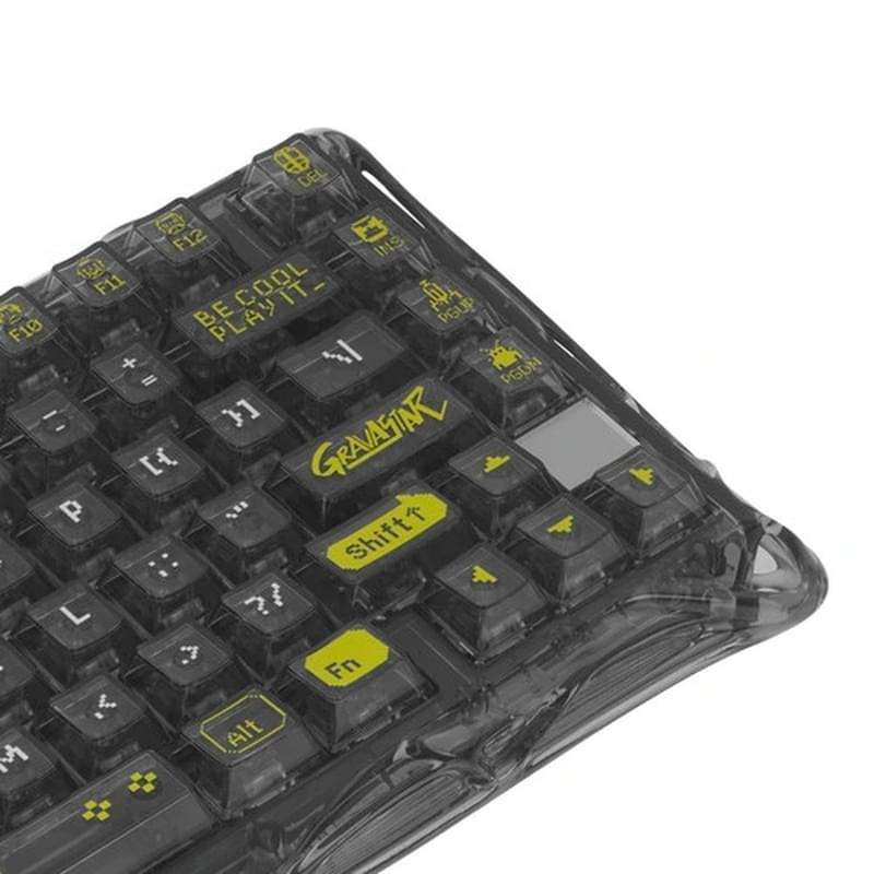 Сымсыз ойын клавиатура GravaStar Mercury K1 Lite Transparent Black (GS K1 LITE_XTAL_BLK) - фото #2, Technodom.kz