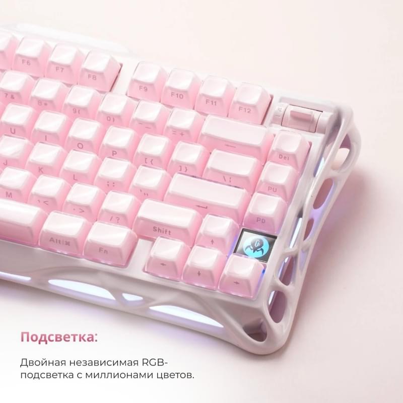 Сымсыз ойын клавиатура GravaStar Mercury K1 Sakura Pink (GS K1_P_PNK) - фото #5, Technodom.kz