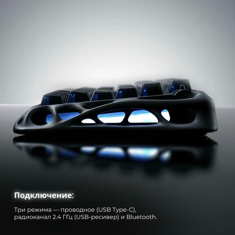 Сымсыз ойын клавиатура GravaStar Mercury K1 Stealth Black (GS K1_XTAL_BLK) - фото #5, Technodom.kz