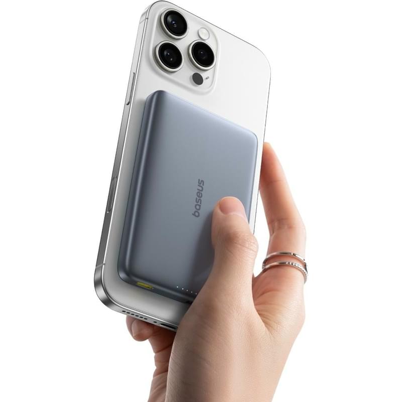 Сыртқы аккумулятор Baseus, PicoGo AM41 Ultra-Slim Qi2 Magnetic 10000mAh 27W, Grey (BAS-E0027200) - фото #3, Technodom.kz Сыртқы аккумулятор Baseus, PicoGo AM41 Ultra-Slim Qi2 Magnetic 10000mAh 27W, Grey (BAS-E0027200) - фото #3, Technodom.kz