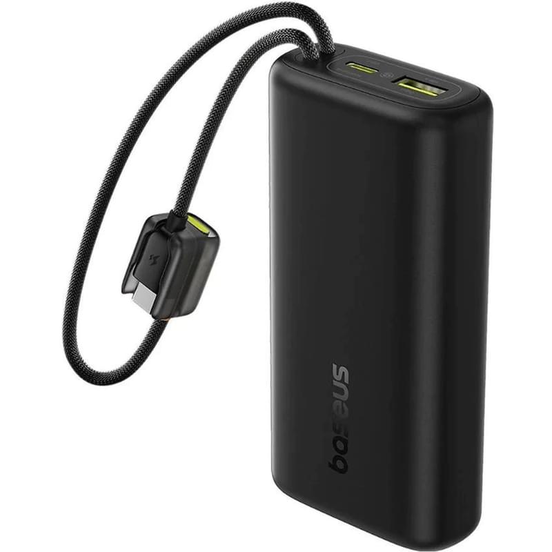 Сыртқы аккумулятор Baseus, EnerFill FC41 DGT 10000mAh+2 кіріктірілген кабель 67W, Қара (BAS-E0028P00) - фото #1, Technodom.kz Сыртқы аккумулятор Baseus, EnerFill FC41 DGT 10000mAh+2 кіріктірілген кабель 67W, Қара (BAS-E0028P00) - фото #1, Technodom.kz