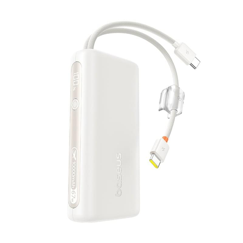Сыртқы аккумулятор Baseus, EnerFill FC41 DGT 10000mAh+2 кіріктірілген кабель 67W, Ақ (BAS-E0028P01) - фото #0, Technodom.kz Сыртқы аккумулятор Baseus, EnerFill FC41 DGT 10000mAh+2 кіріктірілген кабель 67W, Ақ (BAS-E0028P01) - фото #0, Technodom.kz