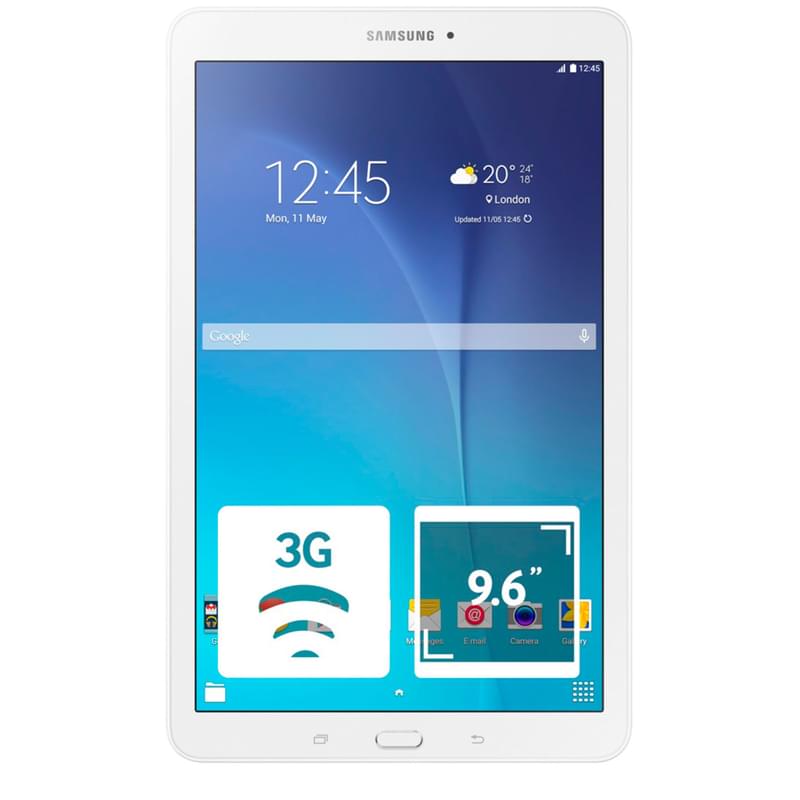 Планшет Samsung Galaxy Tab E 8GB WiFi + 3G White (SM-T561NZWASKZ) - фото #0, Technodom.kz