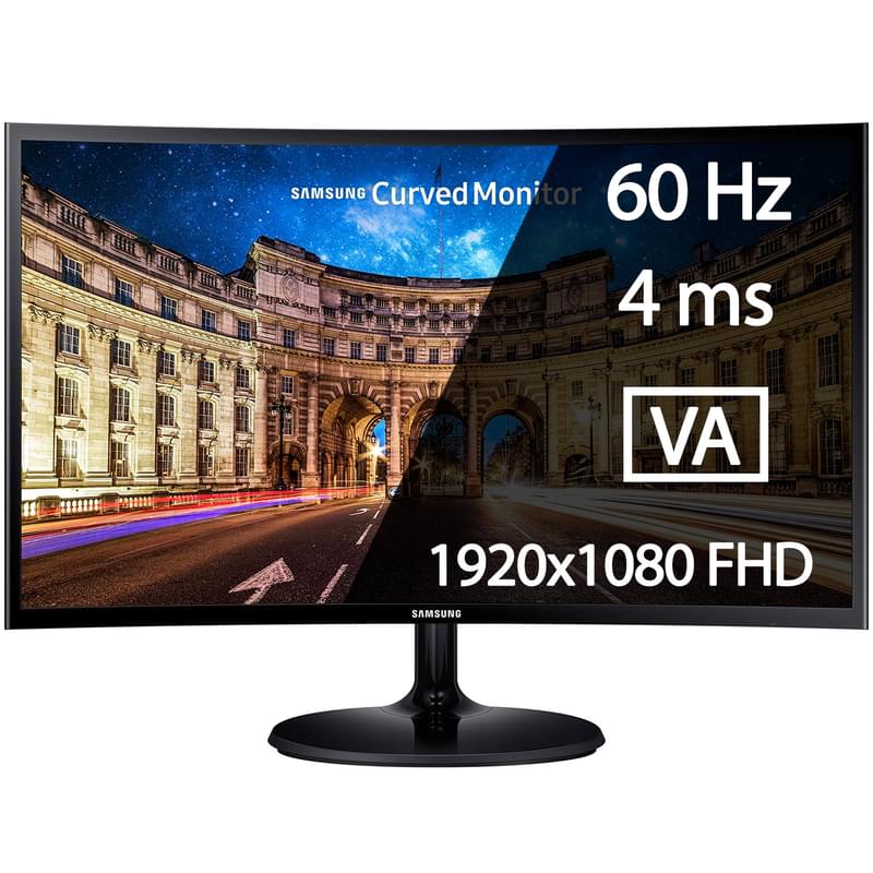 Монитор ЖК 24" Samsung LC24F390FHIX Curved Black - фото #0, Technodom.kz