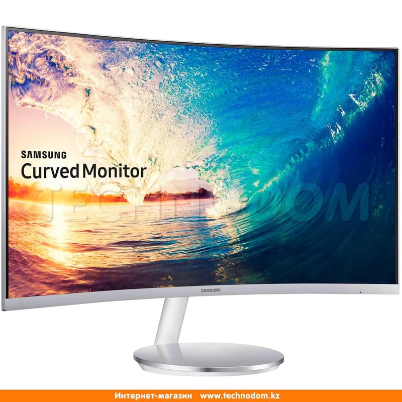Монитор 27" Samsung LC27F591FDIX  1920x1080 16:9 VA 60ГЦ (HDMI+DP+VGA) Curved White - фото #1, Technodom.kz