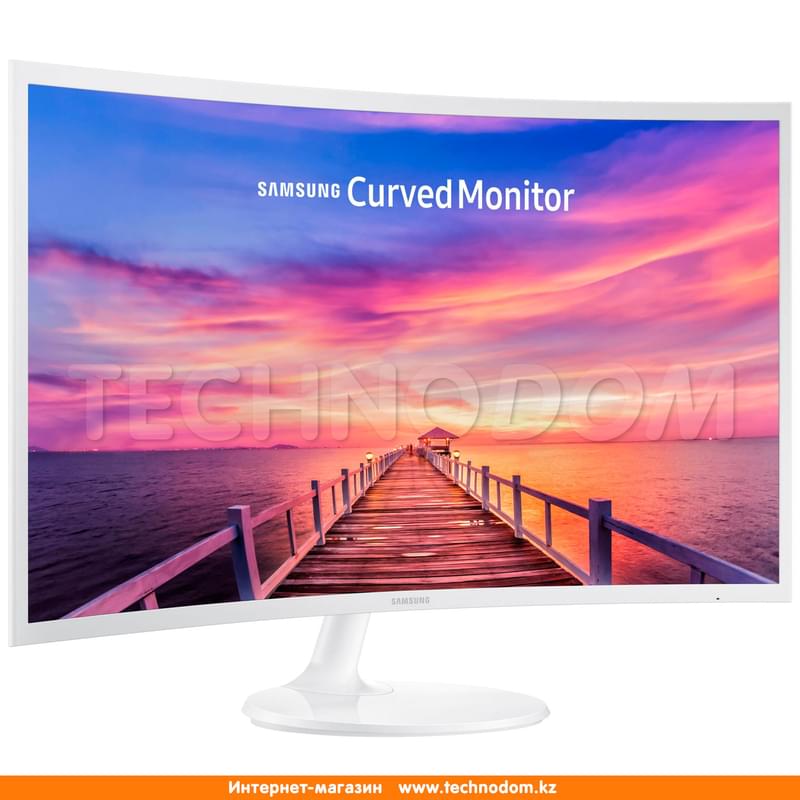 Монитор 32" Samsung LC32F391FWIX 1920х1080 16:9 VA 60ГЦ (HDMI+VGA) Curved White - фото #2, Technodom.kz