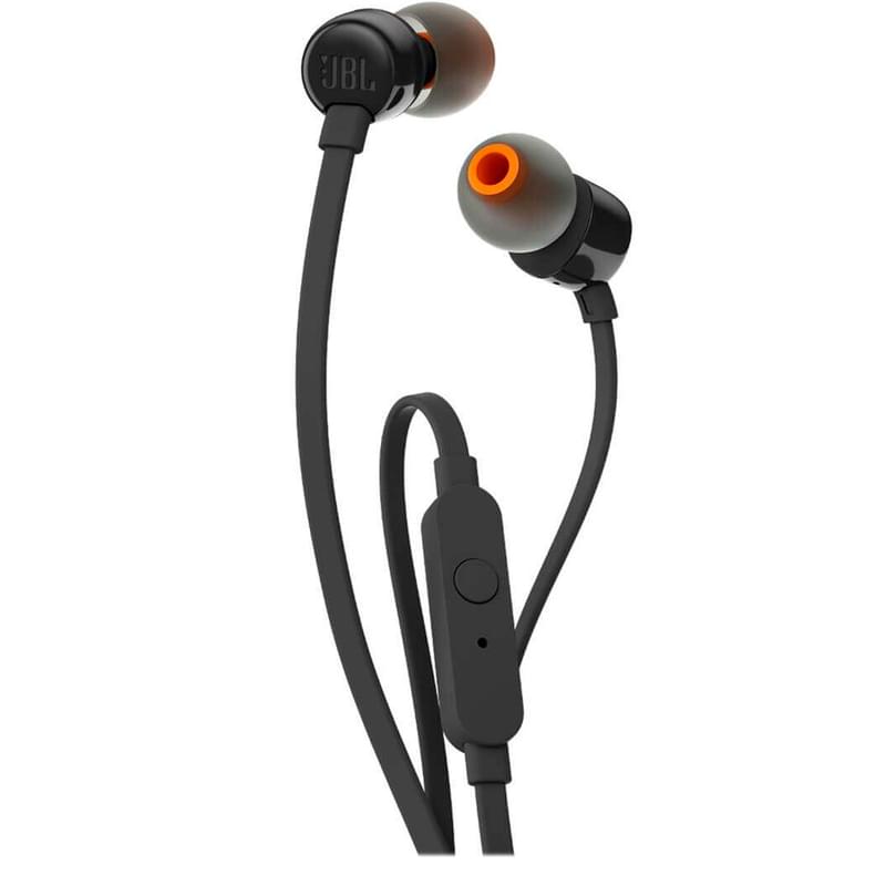 Микрофоны бар қыстырмалы құлаққап JBL JBLT110, Black - фото #0, Technodom.kz