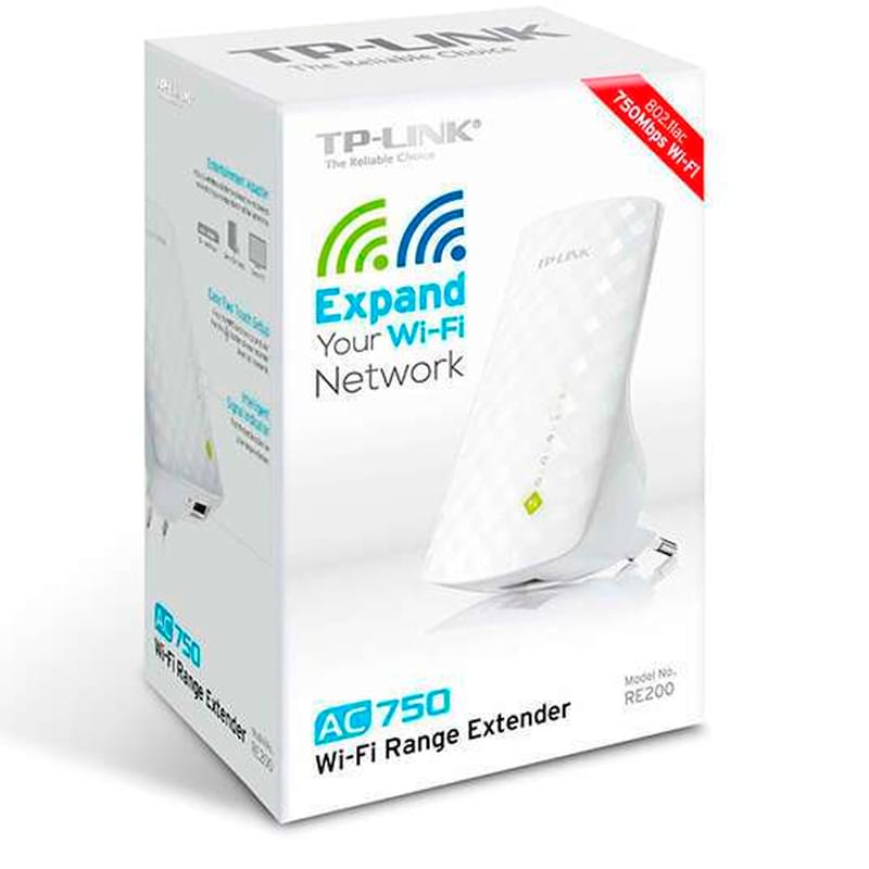Универсальный усилитель беспроводного сигнала TP-Link АС750 Dual Band, 433/300 Mbps (RE200) - фото #2, Technodom.kz