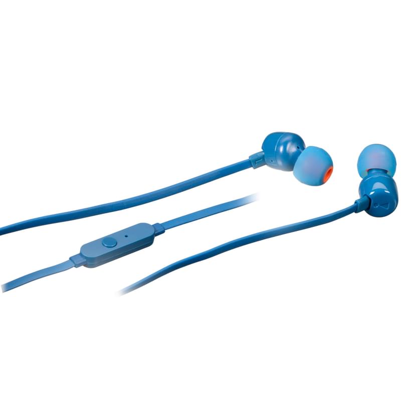 Наушники Вставные с Микрофоном JBL JBLT110, Blue - фото #2, Technodom.kz