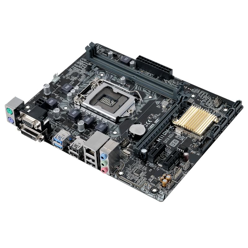 Материнская плата Asus H110M-K LGA1151 2DDR4 PCI-E 1x16 2x1 (DVI-D+VGA) mATX - фото #3, Technodom.kz