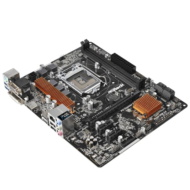 Материнская плата ASRock H110M-HDV LGA1151 2DDR4 PCI–E 1x16 1x1 (HDMI+DVI-D+VGA) mATX - фото #1, Technodom.kz