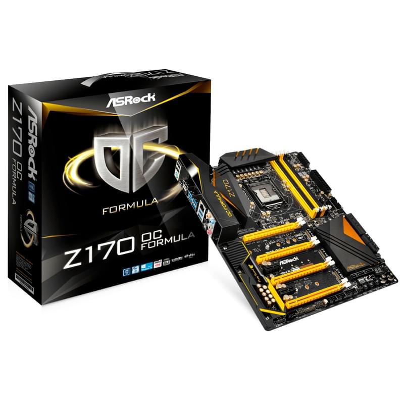 Материнская плата ASRock Z170 OC Formula LGA1151 4DDR4 PCI-E 4x16 3x1 (HDMI+DP) ATX - фото #1, Technodom.kz