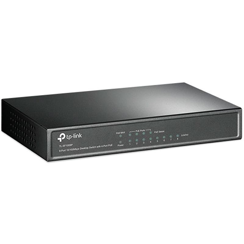 Настольный коммутатор TP-Link TL-SF1008P, 8 портов 10/100 Mbps (TL-SF1008P) - фото #1, Technodom.kz
