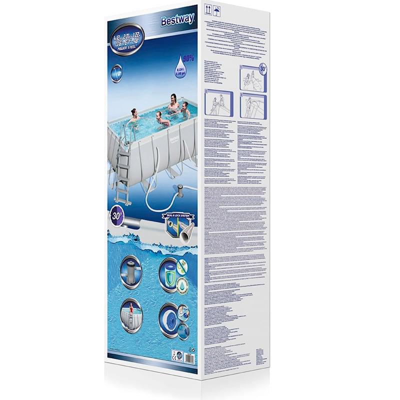 Каркасный бассейн BESTWAY, 412х201х122 см, 8124 л, с фильтр-насосом (56456) - фото #2, Technodom.kz Каркасный бассейн BESTWAY, 412х201х122 см, 8124 л, с фильтр-насосом (56456) - фото #2, Technodom.kz