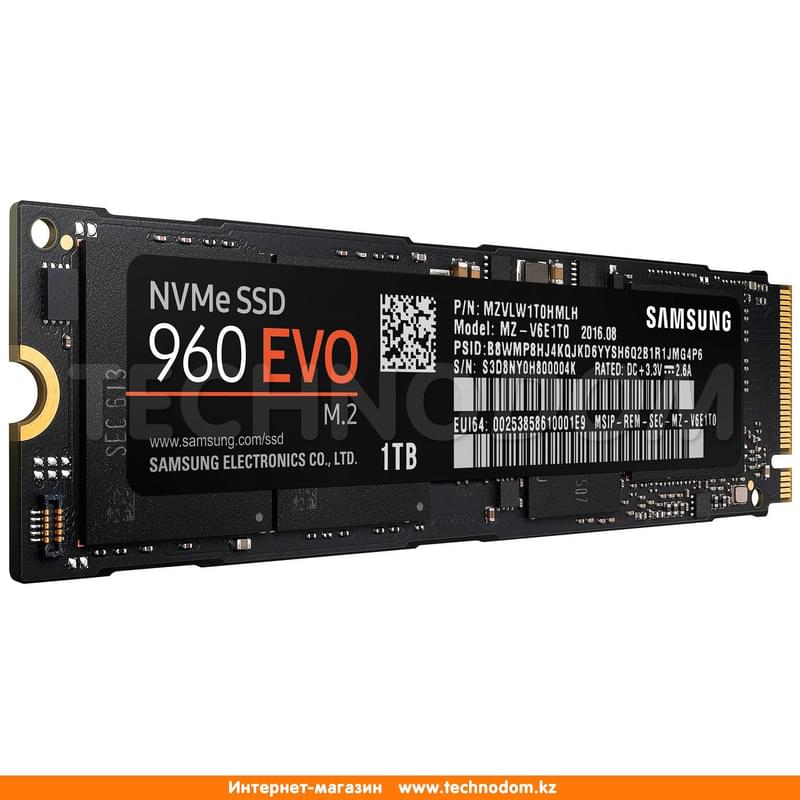 Внутренний SSD M.2 2280 1TB Samsung 960 EVO PCIe 3.0 x4 NVMe TLC (MZ-V6E1T0BW) - фото #3, Technodom.kz