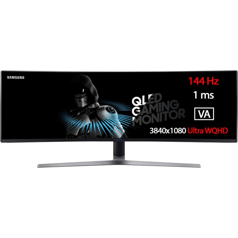 Монитор Игровой 49" Samsung LC49HG90DMIXCI 3840х1080 32:9 VA 144ГЦ (HDMI+DP+MiniDP) Curved Black - фото #0, Technodom.kz