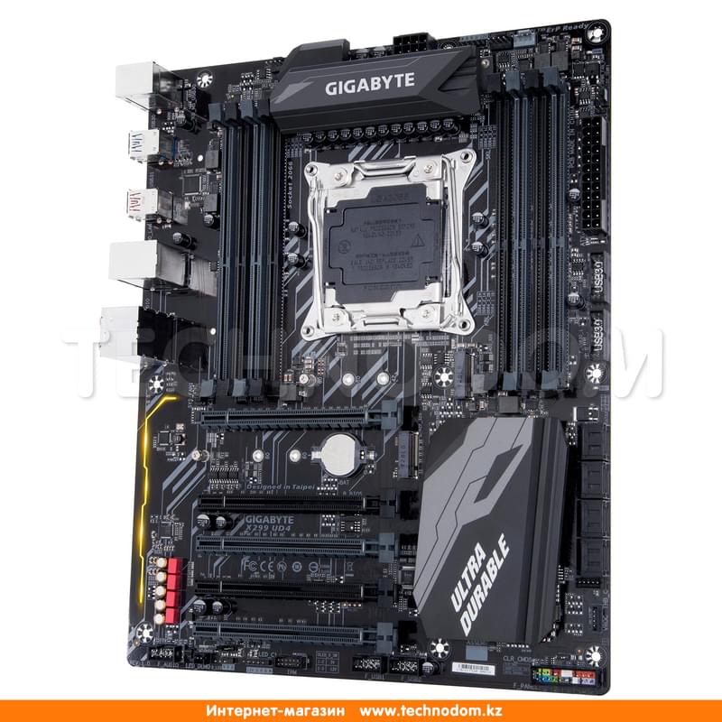 Материнская плата Gigabyte X299 UD4 LGA2066 8DDR4 PCI-E 5x16 ATX - фото #1, Technodom.kz