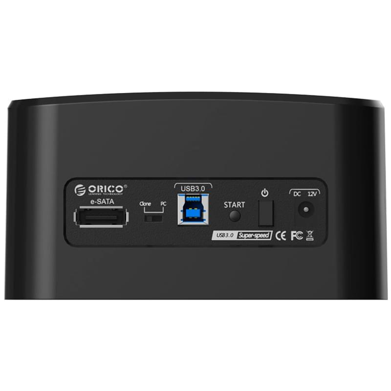 Док-станция для жесткого диска ORICO 2.5 и 3,5 USB3.0 и eSATA (ORICO 8628SUS3-C-V1-EU-BK) - фото #1, Technodom.kz