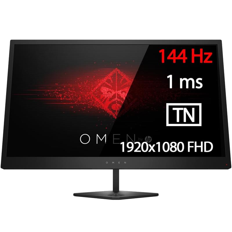 Монитор Игровой 25" HP OMEN 25 Z7Y57AA 1920х1080 16:9 TN 144ГЦ (2HDMI+DP) Black - фото #0, Technodom.kz