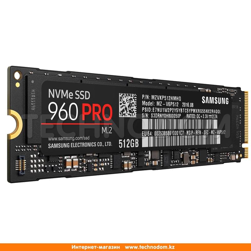 Внутренний SSD M.2 2280 512GB Samsung 960 PRO PCIe 3.0 x4 NVMe MLC (MZ-V6P512BW) - фото #3, Technodom.kz