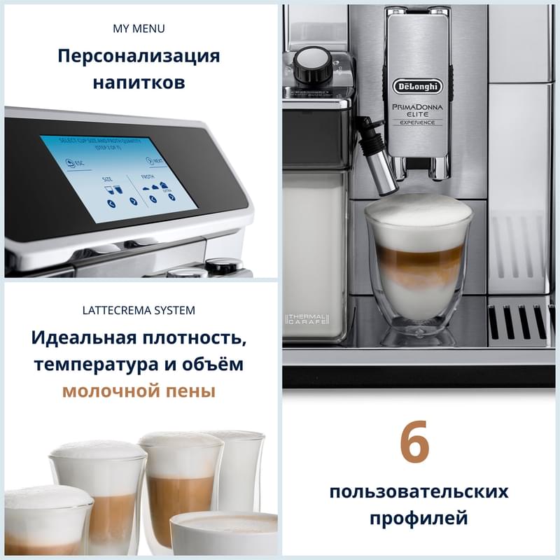Кофемашина Delonghi PrimaDonna Elite ECAM-650.85.MS - фото #3, Technodom.kz
