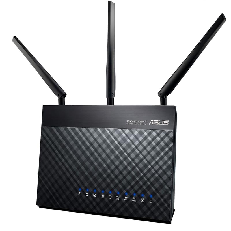 Беспроводной VDSL/ADSL Модем/Роутер, Asus DSL-AC68U, 4*LAN 1 Гбит/с, 1*USB, 600/1300Mbps (DSL-AC68U) - фото #0, Technodom.kz