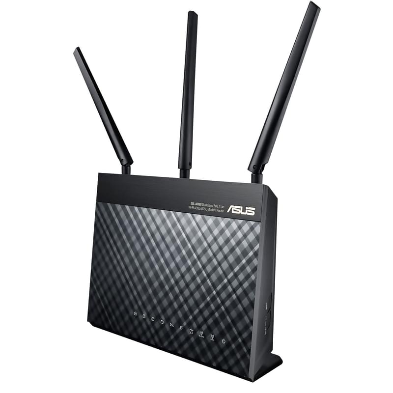 Беспроводной VDSL/ADSL Модем/Роутер, Asus DSL-AC68U, 4*LAN 1 Гбит/с, 1*USB, 600/1300Mbps (DSL-AC68U) - фото #1, Technodom.kz