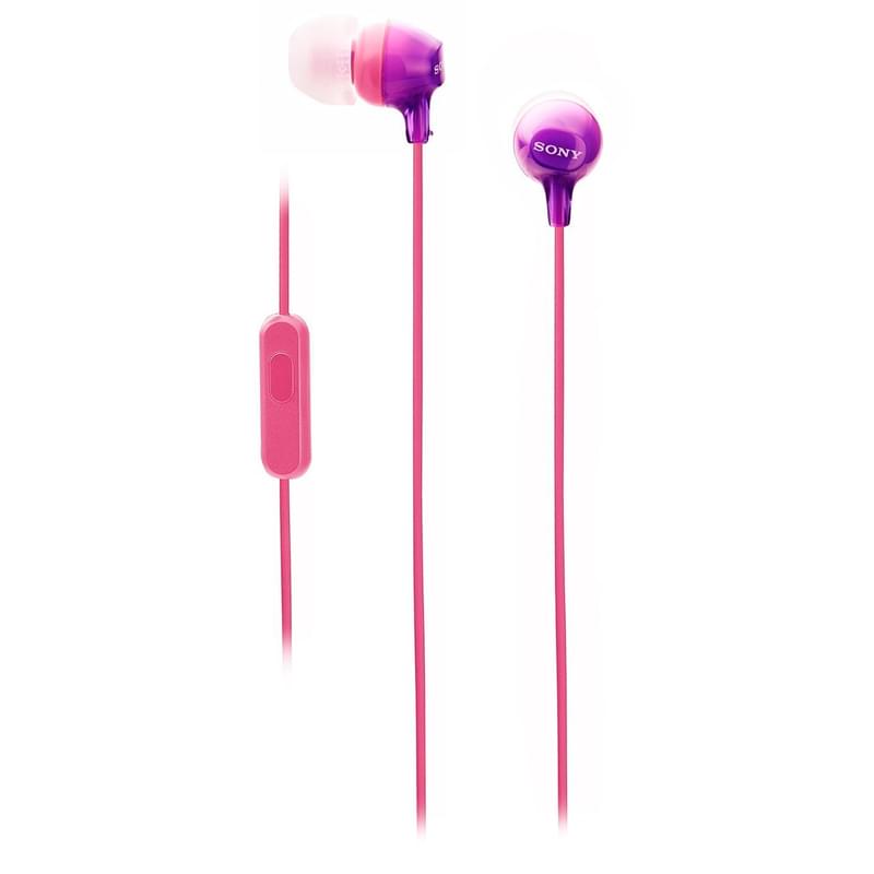 Наушники Вставные с Микрофоном Sony MDR-EX15AP, Violet - фото #0, Technodom.kz