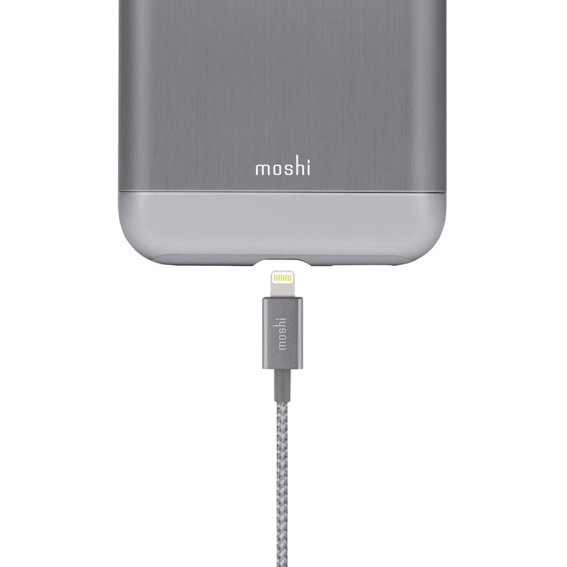 Кабель USB 2.0 - Lightning (MFi), Moshi, 1,2м, Серый (99MO023044) - фото #3, Technodom.kz