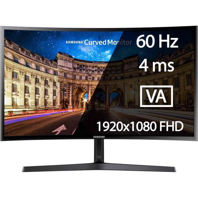 Монитор 27" Samsung LC27F396FHIX/CI 1920х1080 16:9 VA 60ГЦ (HDMI+VGA) Curved Black - фото #0, Technodom.kz