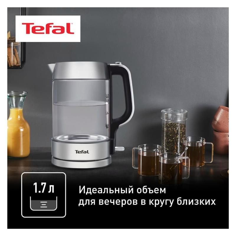 Электрический чайник Tefal Glass Kettle KI-770 - фото #3, Technodom.kz