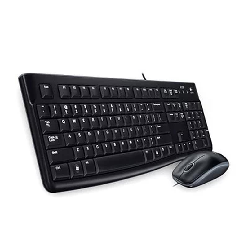 USB Logitech MK120 Сымды пернетақтасы + тінтуірі - фото #0, Technodom.kz