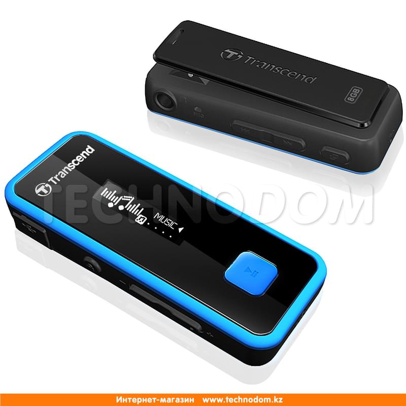 MP3 Плеер Transcend T.sonic MP350 8GB (TS8GMP350B) Blue - фото #1, Technodom.kz