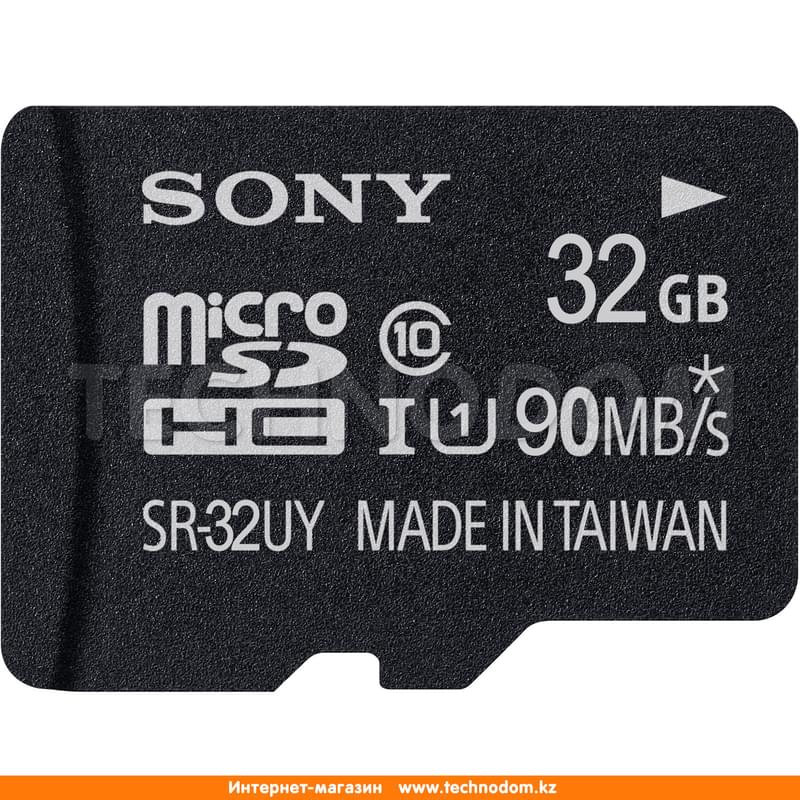 Карта памяти MicroSD 32GB Sony UHS-I 90MB/s, Class 10 + SD Adapter (SR32UY3A) - фото #0, Technodom.kz
