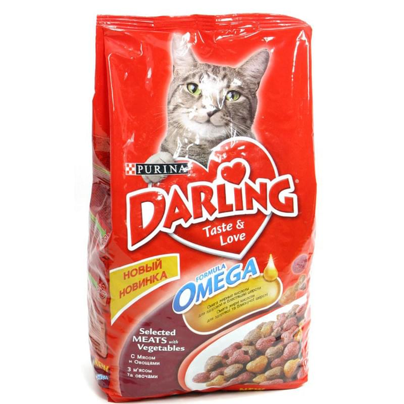Сухой корм Darling для кошек, с мясом и овощами 300 г - фото #0, Technodom.kz