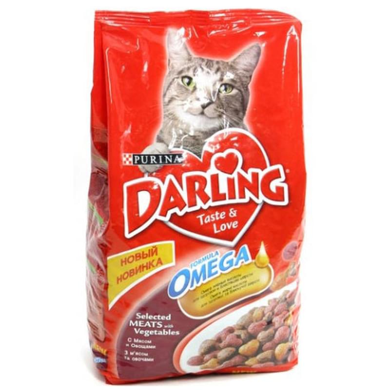 Сухой корм Darling для кошек, с мясом и овощами 10 кг - фото #0, Technodom.kz