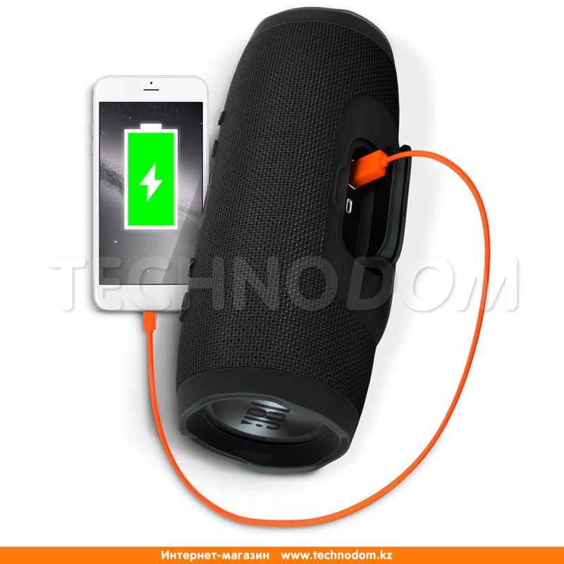 Колонки Bluetooth JBL Charge 3, Black (JBLCHARG3BLKEU) - фото #2, Technodom.kz