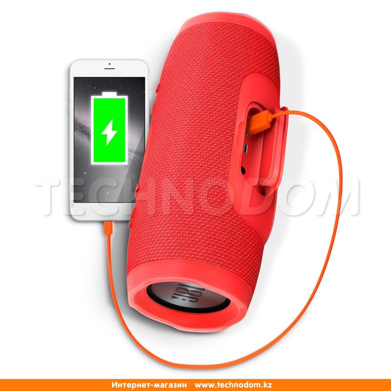 Колонки Bluetooth JBL Charge 3, Red (JBLCHARGE3REDEU) - фото #2, Technodom.kz